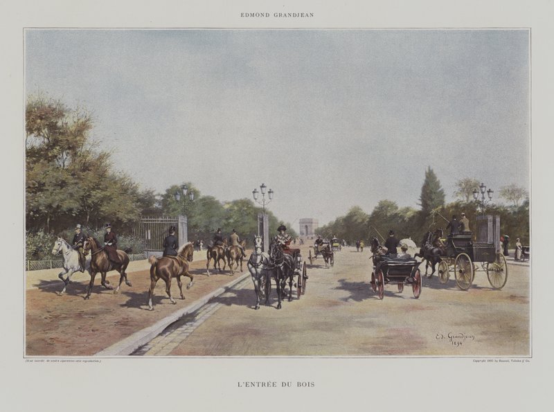 Inngang til Bois de Boulogne av Edmond Georges Grandjean