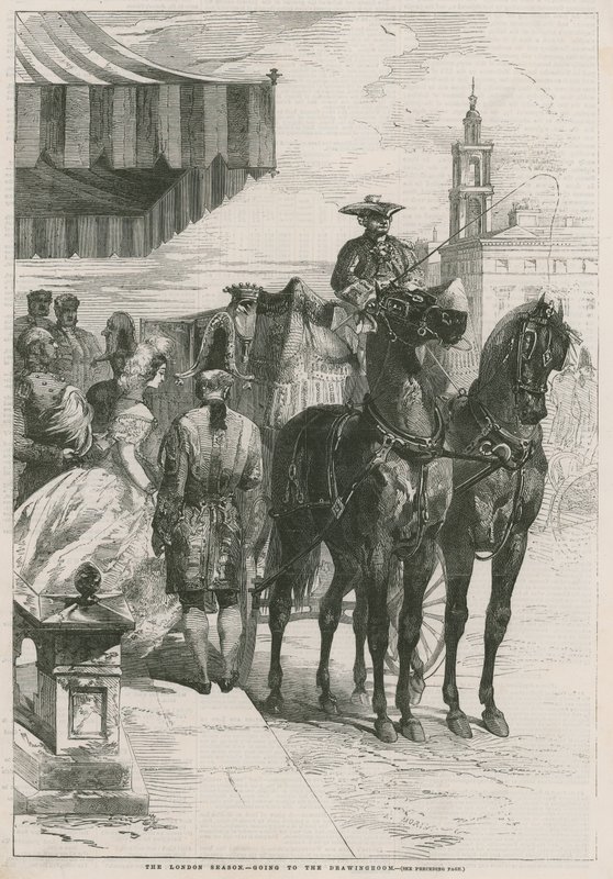 The London Season: Going to the Drawing Room (gravering) av Edmond Morin