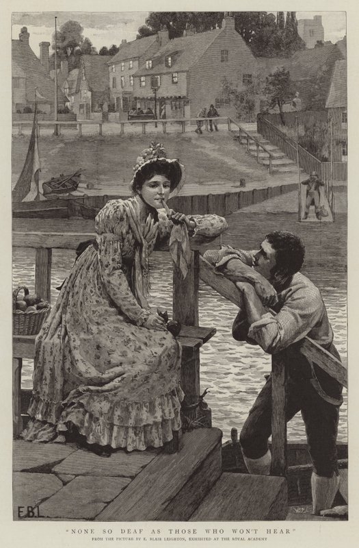 Ingen er så døve som de som ikke vil høre av Edmund Blair Leighton