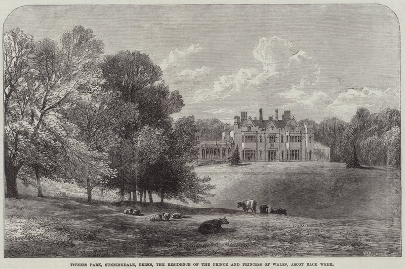 Titness Park, Sunningdale, Berks, residensen til prinsen og prinsessen av Wales, Ascot Race Week av Edmund Morison Wimperis