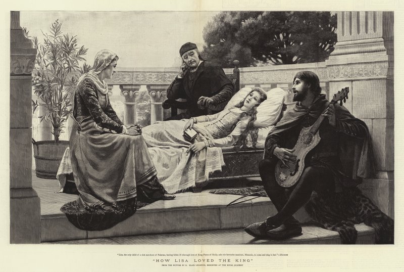 Hvordan Lisa elsket kongen av Edmund Blair Leighton