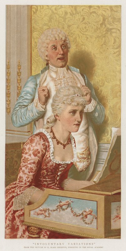 Ufrivillige variasjoner (chromolitho) av Edmund Blair Leighton