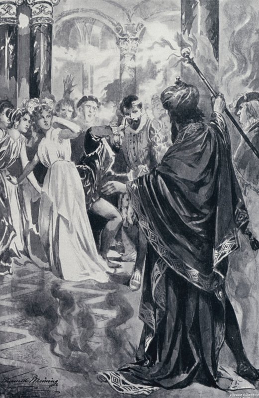 Illustrasjon for Goethes Faust av Edmund Bruning