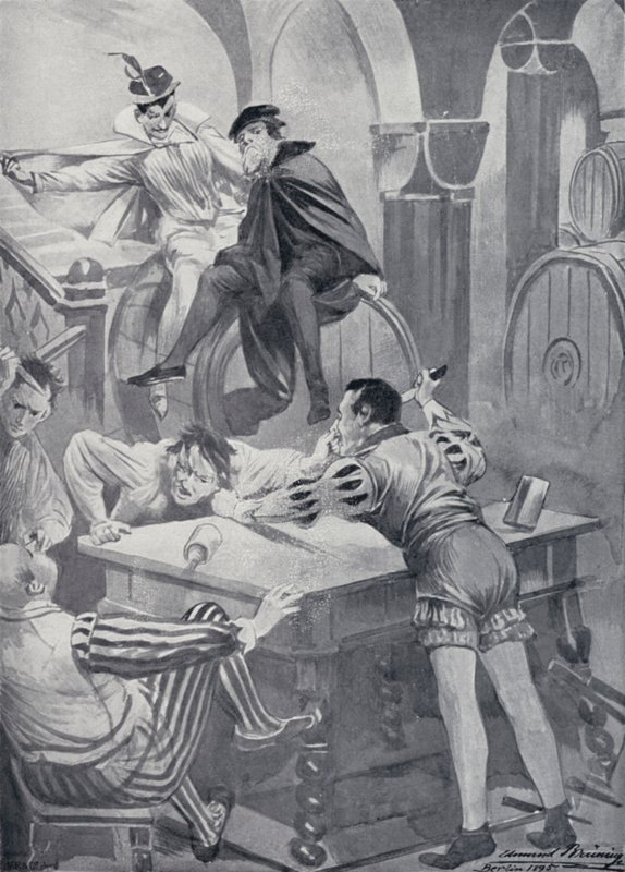 Illustrasjon for Goethes Faust av Edmund Bruning