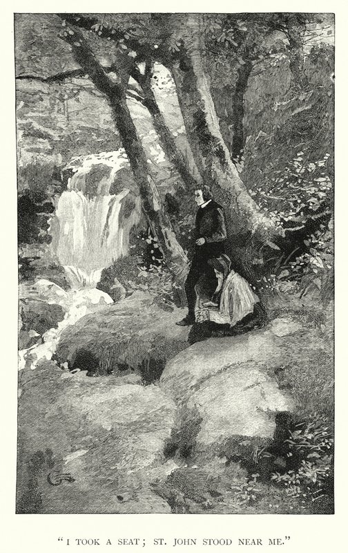 Illustrasjon for Jane Eyre av Charlotte Bronte (gravering) av Edmund Henry Garrett