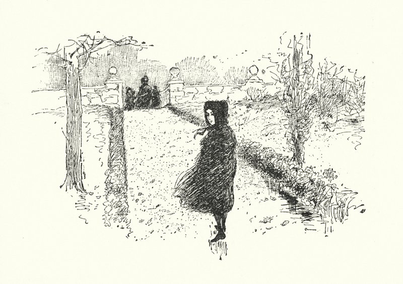 Illustrasjon for Jane Eyre av Charlotte Bronte (litho) av Edmund Henry Garrett