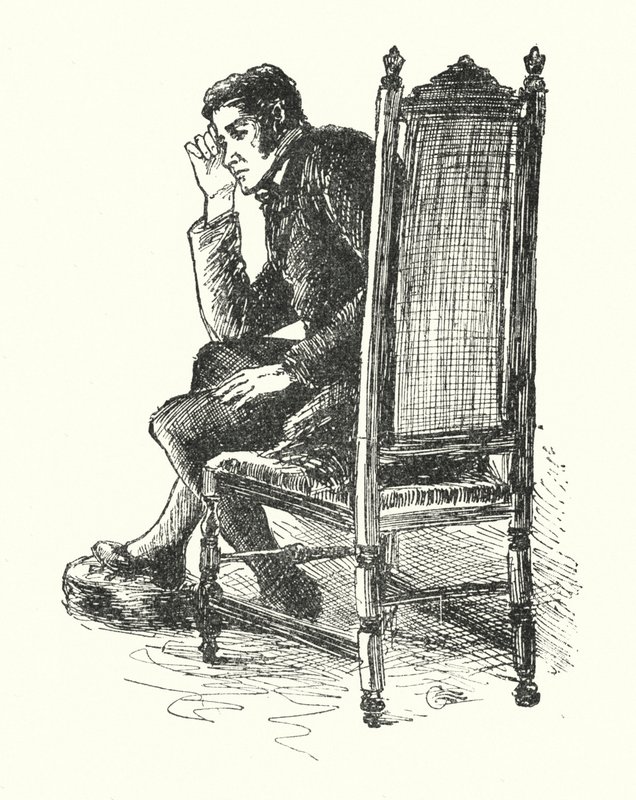 Illustrasjon for Jane Eyre av Charlotte Bronte (litho) av Edmund Henry Garrett