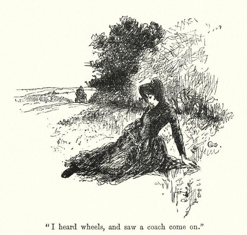 Illustrasjon for Jane Eyre av Charlotte Bronte (litho) av Edmund Henry Garrett