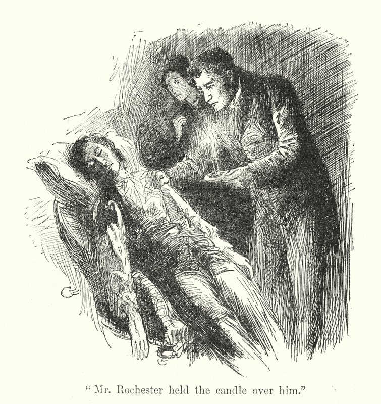 Illustrasjon for Jane Eyre av Charlotte Bronte (litho) av Edmund Henry Garrett