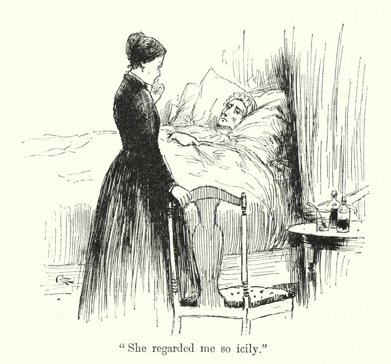 Illustrasjon for Jane Eyre av Charlotte Bronte (litho) av Edmund Henry Garrett