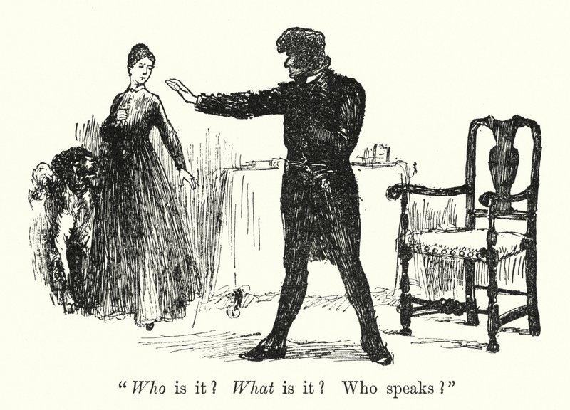 Illustrasjon for Jane Eyre av Charlotte Bronte (litho) av Edmund Henry Garrett