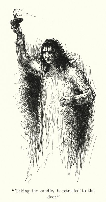 Illustrasjon for Jane Eyre av Charlotte Bronte (litho) av Edmund Henry Garrett