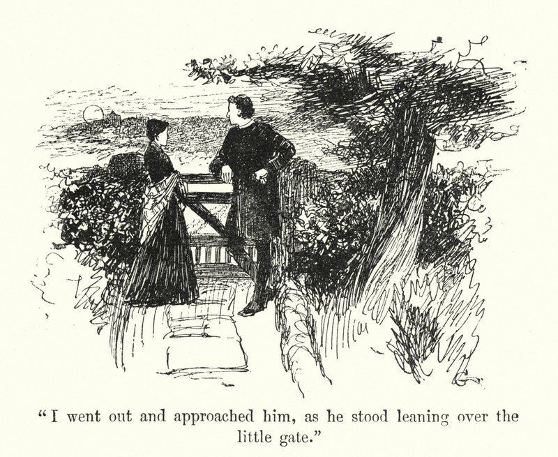 Illustrasjon for Jane Eyre av Charlotte Bronte (litho) av Edmund Henry Garrett