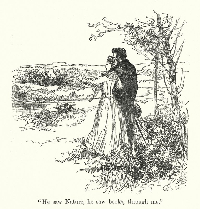 Illustrasjon for Jane Eyre av Charlotte Bronte (litho) av Edmund Henry Garrett