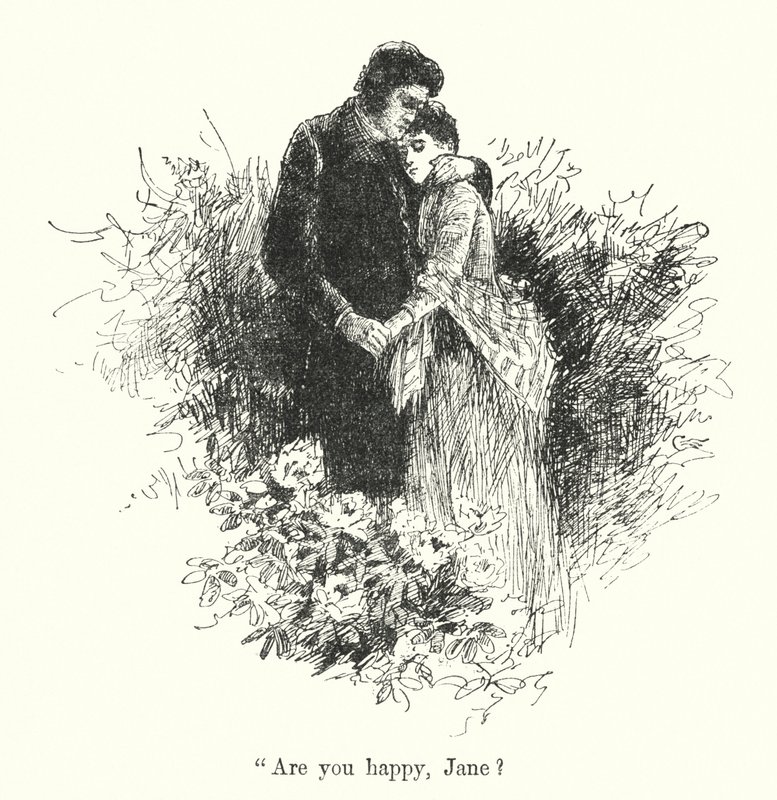 Illustrasjon for Jane Eyre av Charlotte Bronte (litho) av Edmund Henry Garrett