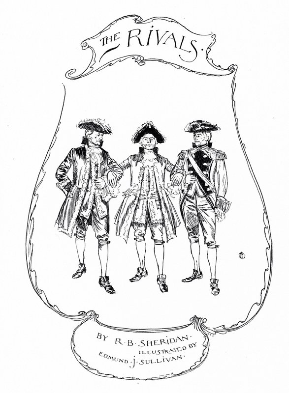 Illustrasjon for Sheridans The Rivals (gravering) av Edmund Joseph (after) Sullivan