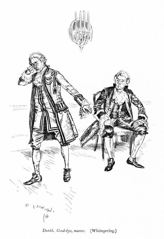 Illustrasjon for Sheridans The Rivals (gravering) av Edmund Joseph (after) Sullivan