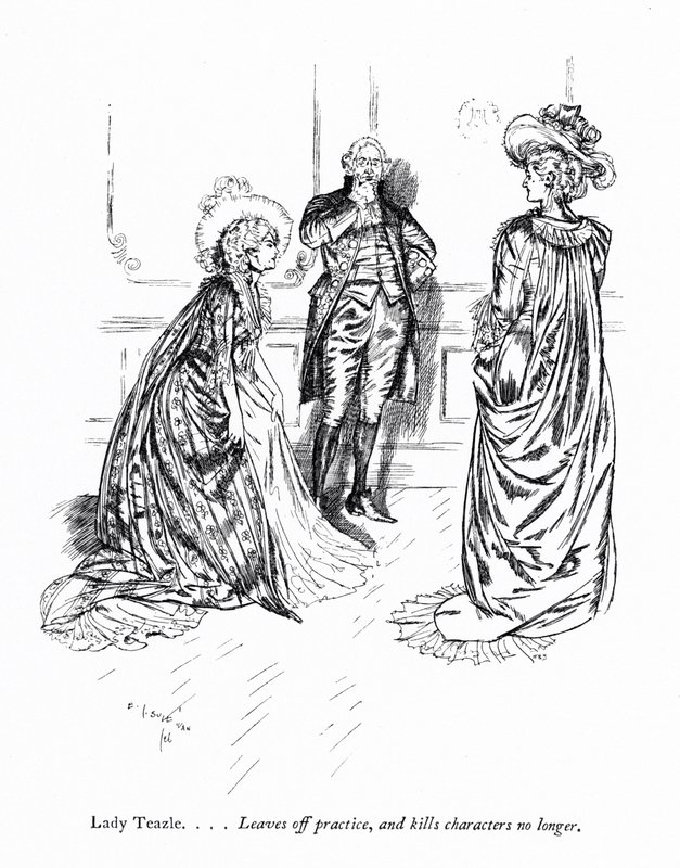 Illustrasjon for Sheridans The School for Scandal (gravering) av Edmund Joseph (after) Sullivan