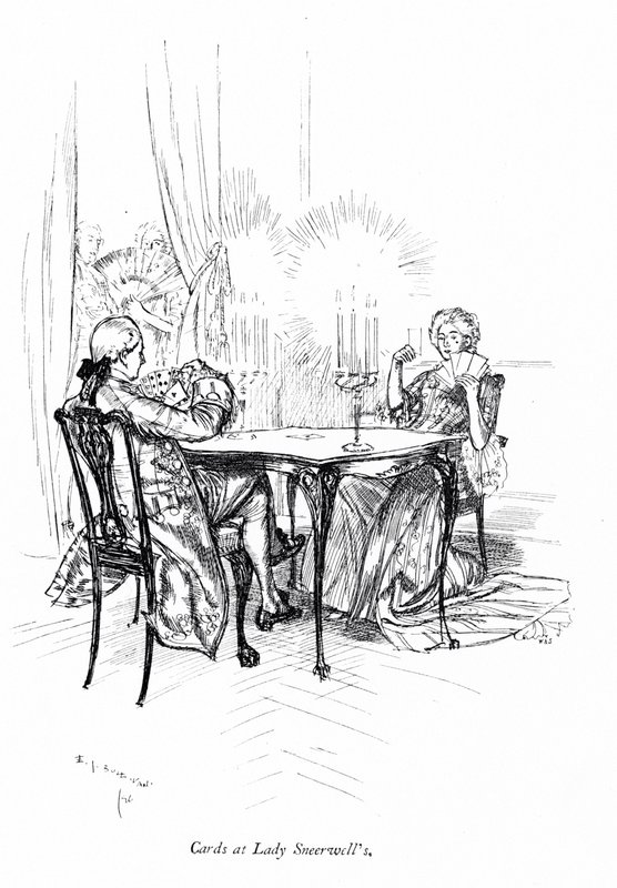 Illustrasjon for Sheridans The School for Scandal (gravering) av Edmund Joseph (after) Sullivan