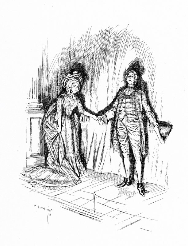 Illustrasjon for Sheridans The School for Scandal (gravering) av Edmund Joseph (after) Sullivan