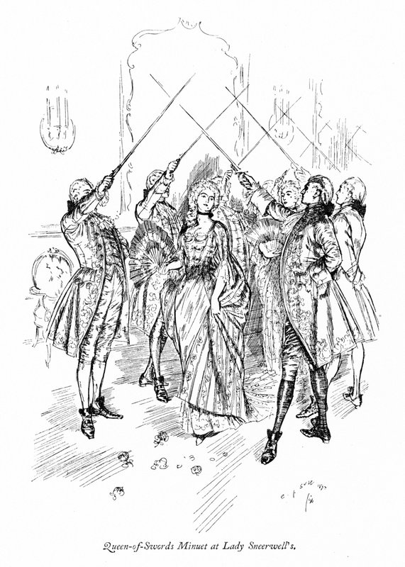 Illustrasjon for Sheridans The School for Scandal (gravering) av Edmund Joseph (after) Sullivan