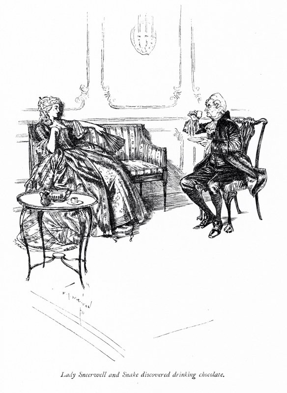 Illustrasjon for Sheridans The School for Scandal (gravering) av Edmund Joseph (after) Sullivan