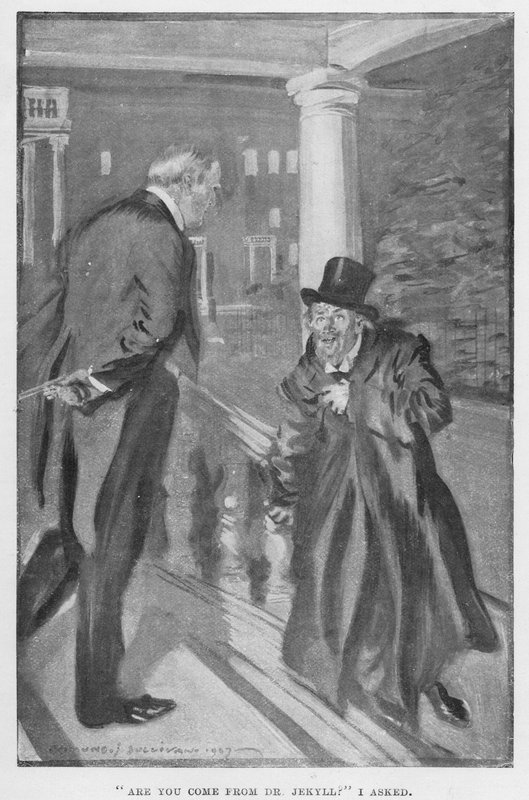 Illustrasjon for Dr Jekyll og Mr Hyde av RL Stevenson av Edmund Joseph Sullivan