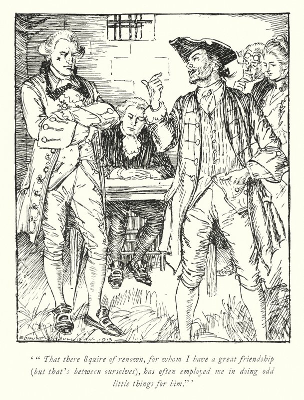 Illustrasjon for The Vicar of Wakefield av Oliver Goldsmith (litho) av Edmund Joseph Sullivan