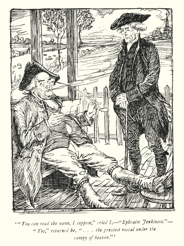 Illustrasjon for The Vicar of Wakefield av Oliver Goldsmith (litho) av Edmund Joseph Sullivan