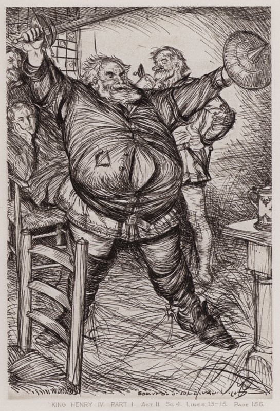 Den første delen av kong Henry IV, akt II, Sc 4 av Edmund Joseph Sullivan