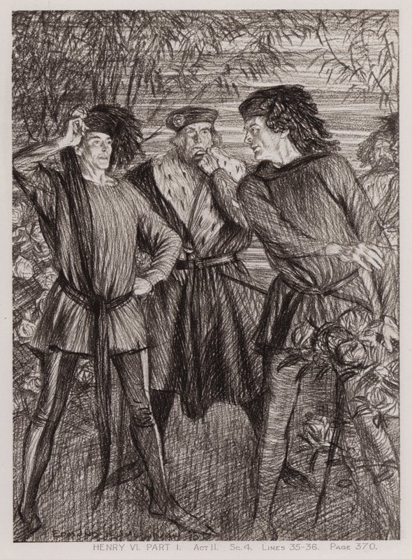 Den første delen av kong Henry VI, akt II, Sc 4 (litho) av Edmund Joseph Sullivan
