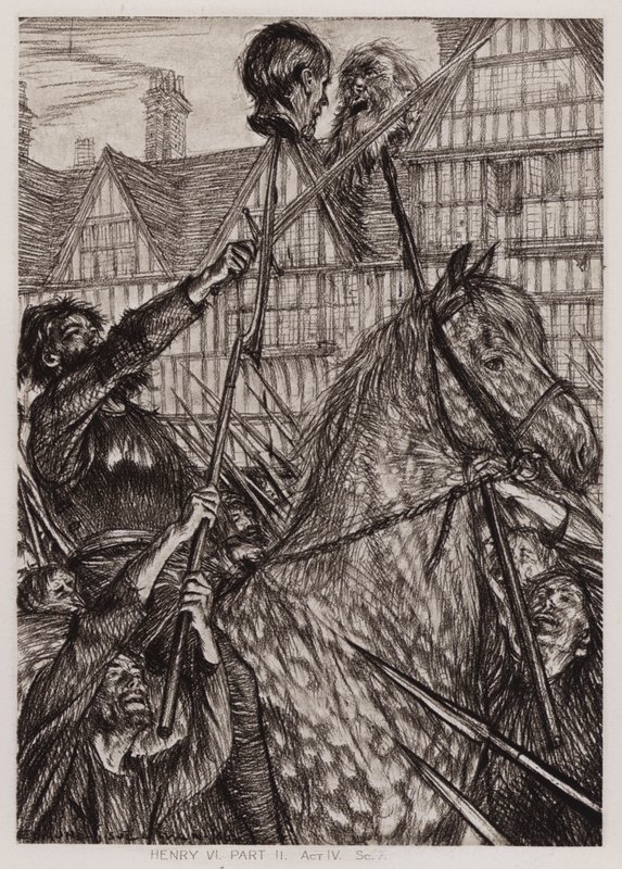 Den andre delen av kong Henry IV, akt IV, Sc 7 (litho) av Edmund Joseph Sullivan