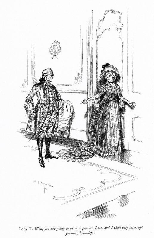 Illustrasjon for Sheridans The School for Scandal av Edmund Joseph after Sullivan