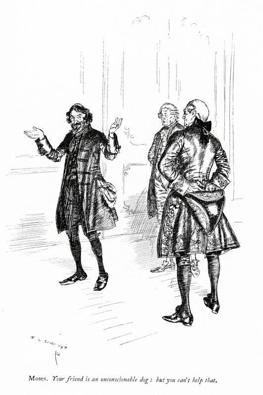 Illustrasjon for Sheridans The School for Scandal av Edmund Joseph after Sullivan