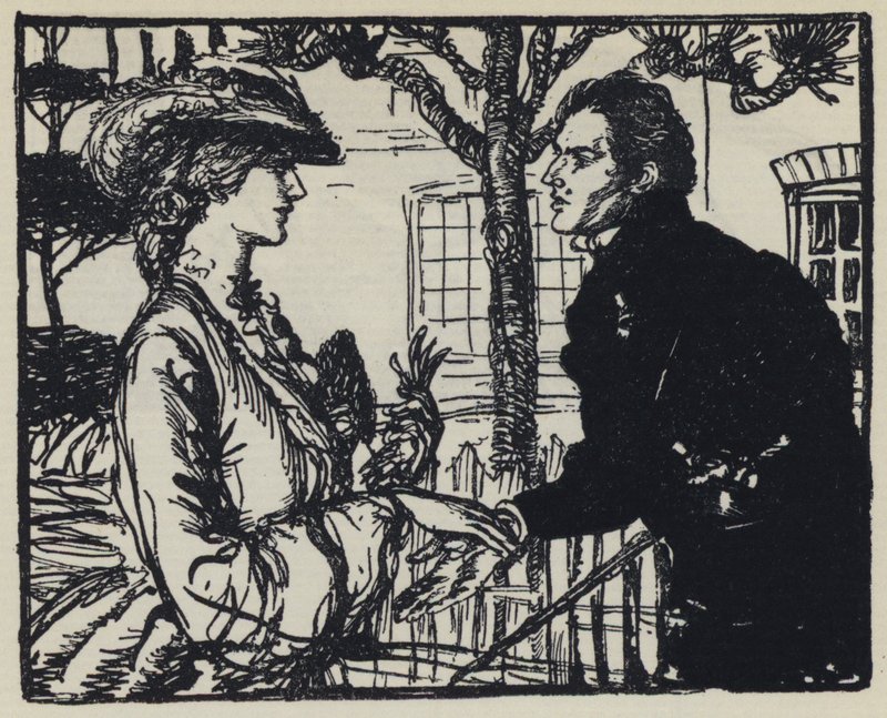 Illustrasjon for Tennysons Maud av Edmund Joseph after Sullivan
