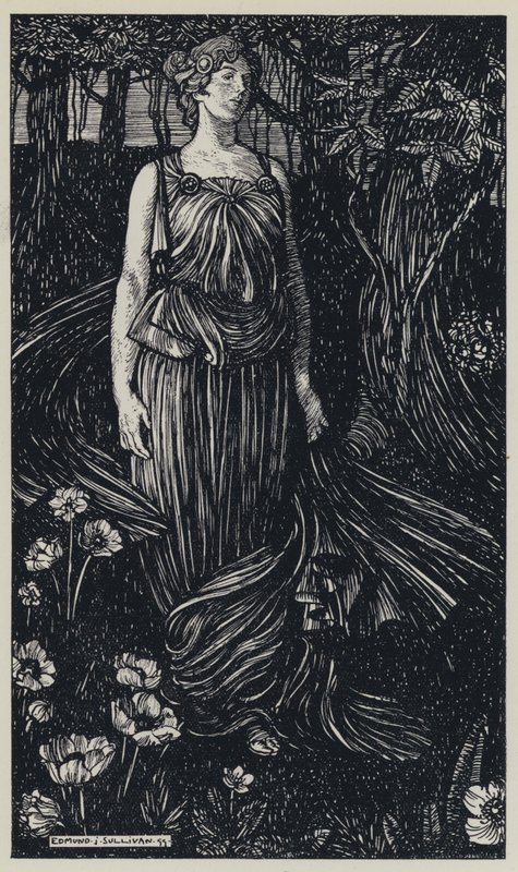 Tennyson, illustrasjon for A Dream of Fair Women and Other Poems av Edmund Joseph after Sullivan