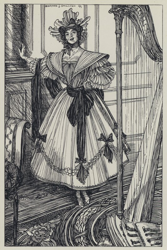 Tennyson, illustrasjon for A Dream of Fair Women and Other Poems av Edmund Joseph after Sullivan