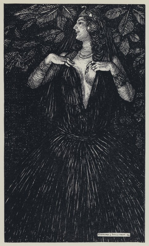 Tennyson, illustrasjon for A Dream of Fair Women and Other Poems av Edmund Joseph after Sullivan