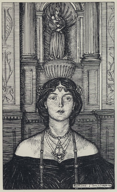 Tennyson, illustrasjon for A Dream of Fair Women and Other Poems av Edmund Joseph after Sullivan