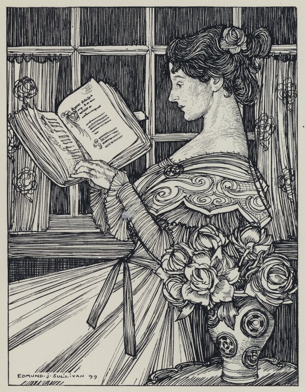 Tennyson, illustrasjon for A Dream of Fair Women and Other Poems av Edmund Joseph after Sullivan