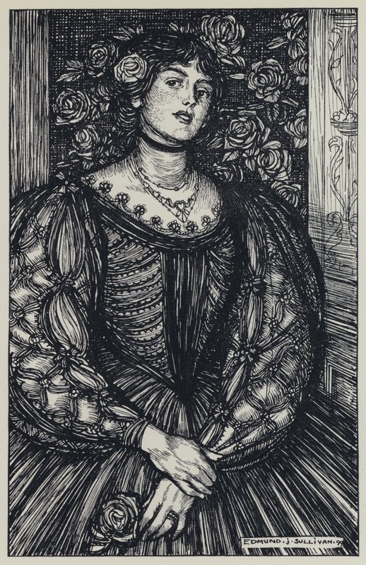 Tennyson, illustrasjon for A Dream of Fair Women and Other Poems av Edmund Joseph after Sullivan