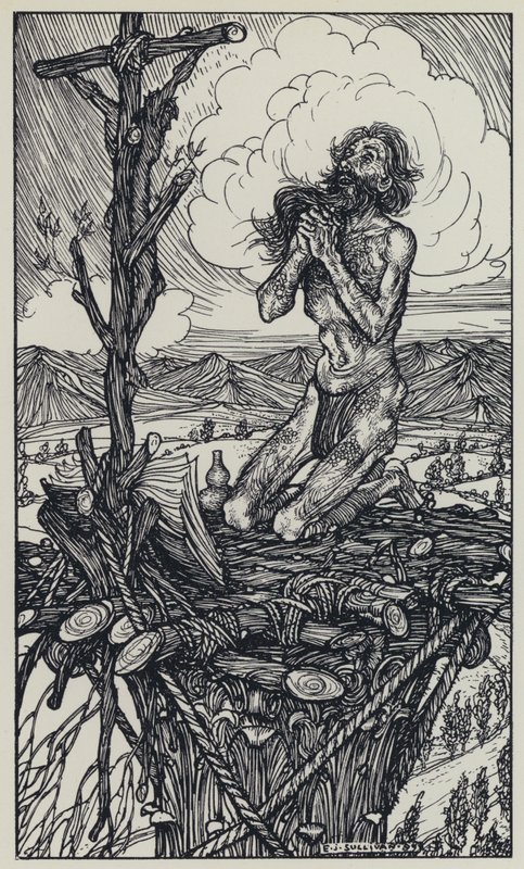 Tennyson, illustrasjon for A Dream of Fair Women and Other Poems av Edmund Joseph after Sullivan