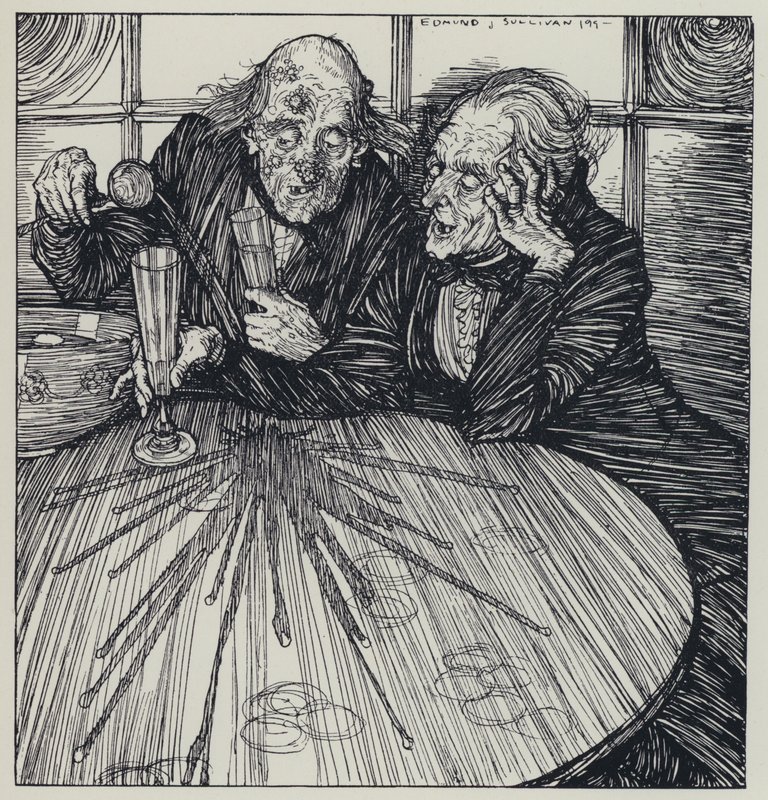 Tennyson, illustrasjon for A Dream of Fair Women and Other Poems av Edmund Joseph after Sullivan