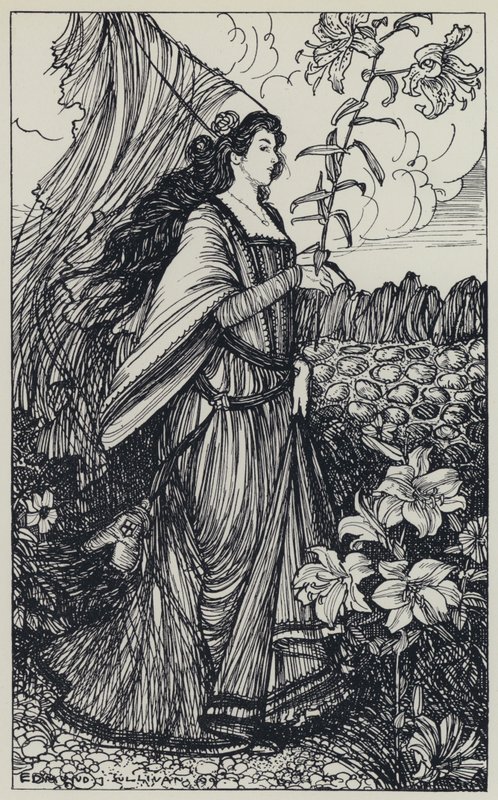 Tennyson, illustrasjon for A Dream of Fair Women and Other Poems av Edmund Joseph after Sullivan