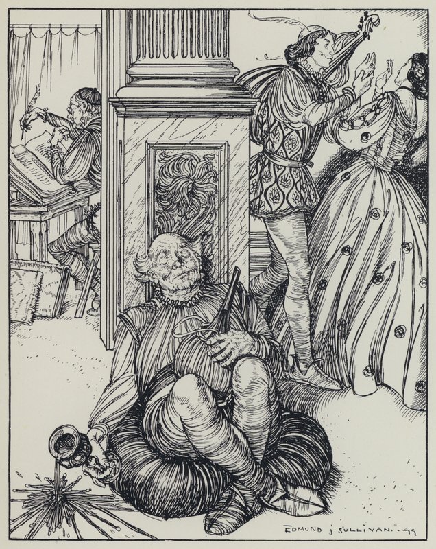 Tennyson, illustrasjon for A Dream of Fair Women and Other Poems av Edmund Joseph after Sullivan