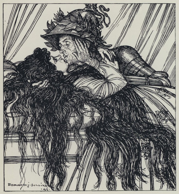Tennyson, illustrasjon for A Dream of Fair Women and Other Poems av Edmund Joseph after Sullivan