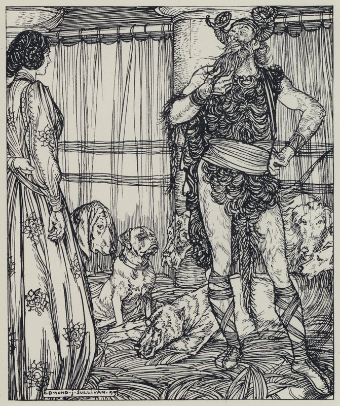Tennyson, illustrasjon for A Dream of Fair Women and Other Poems av Edmund Joseph after Sullivan