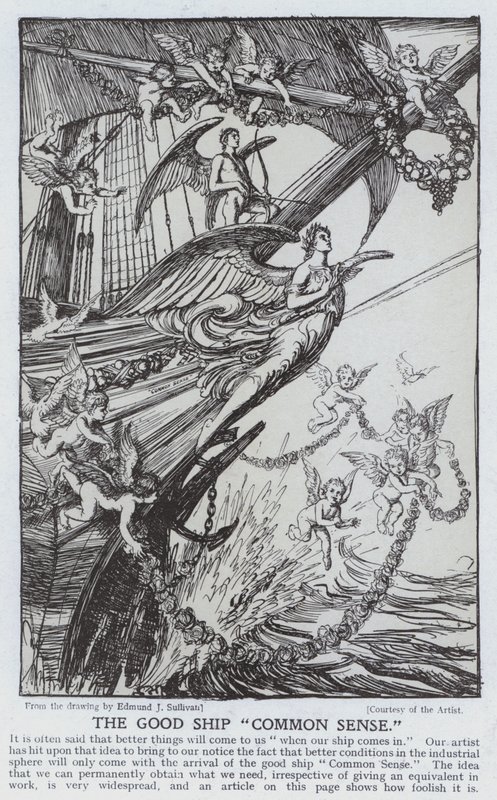 Det gode skipet? Sunn fornuft? av Edmund Joseph after Sullivan