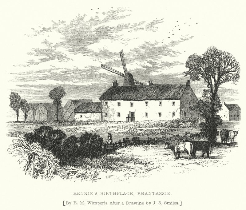 Rennies fødested, Phantassie (gravering) av Edmund Morison (after) Wimperis