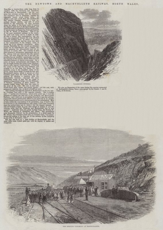Newtown og Machynlleth Railway, Nord-Wales av Edmund Morison Wimperis